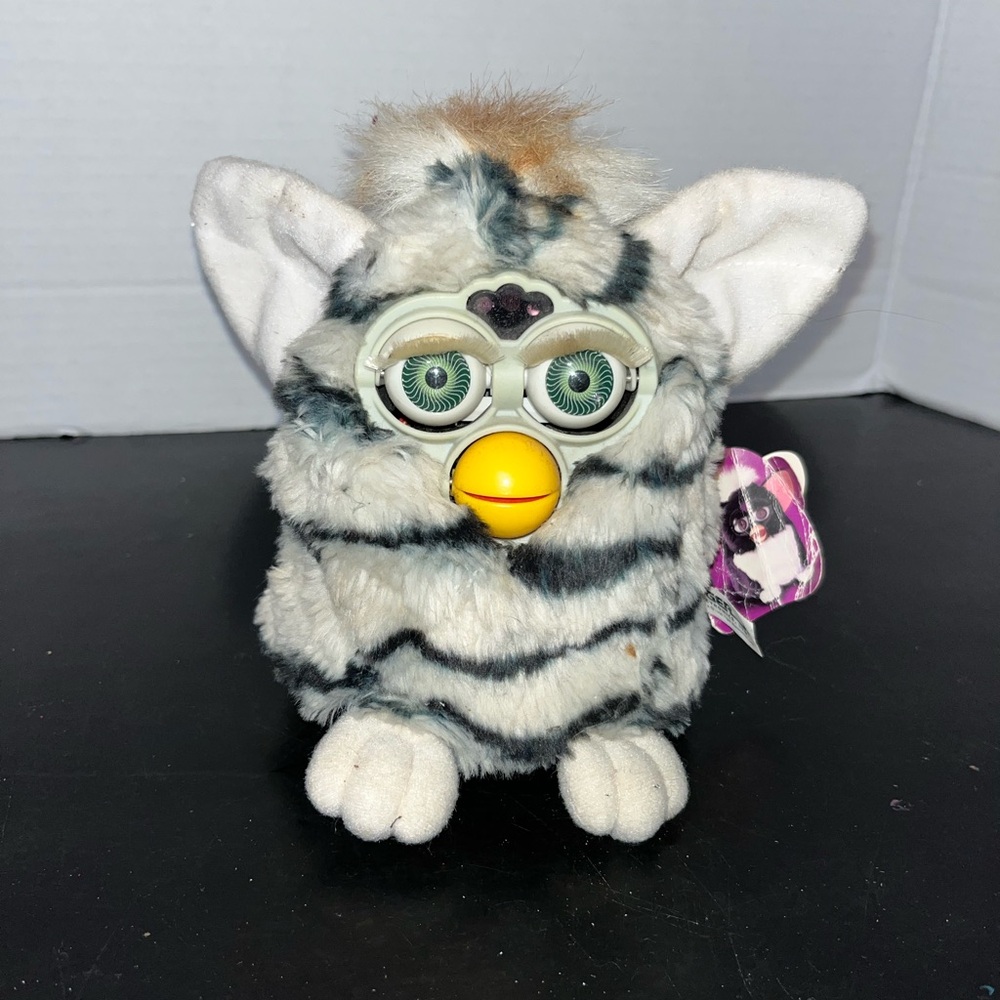 Original Furby White Black Stripes